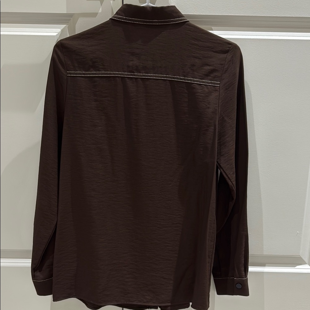 ZARA - brown button down - Picture 3 of 3
